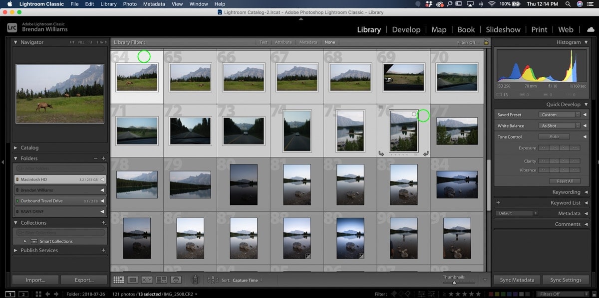 check multiple images for import in lightroom on mac